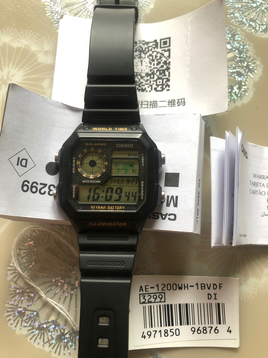 卡西欧手表   AE-1200WH    ...