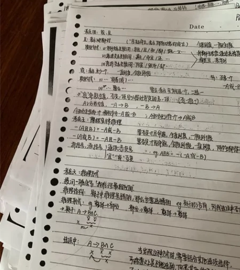 笔记#公务员上岸 学霸笔记 公务员手写高...