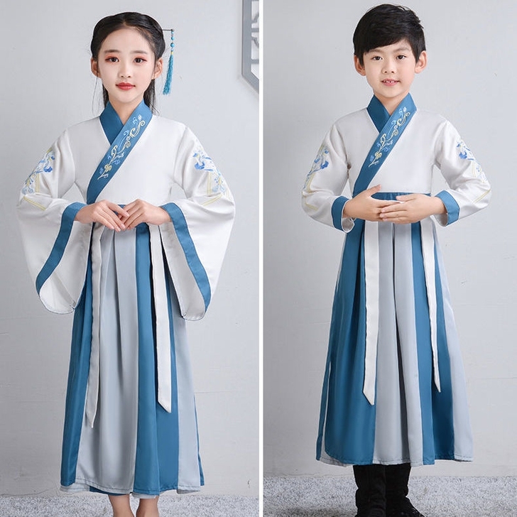 儿童汉服国学服开笔礼服中国风小学生古装三字...