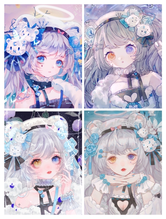白虎妹妹 车稿打包 原创头像 插画壁纸 设...