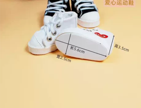 棉花娃娃鞋休闲运动鞋20cm ，有黑白二色...