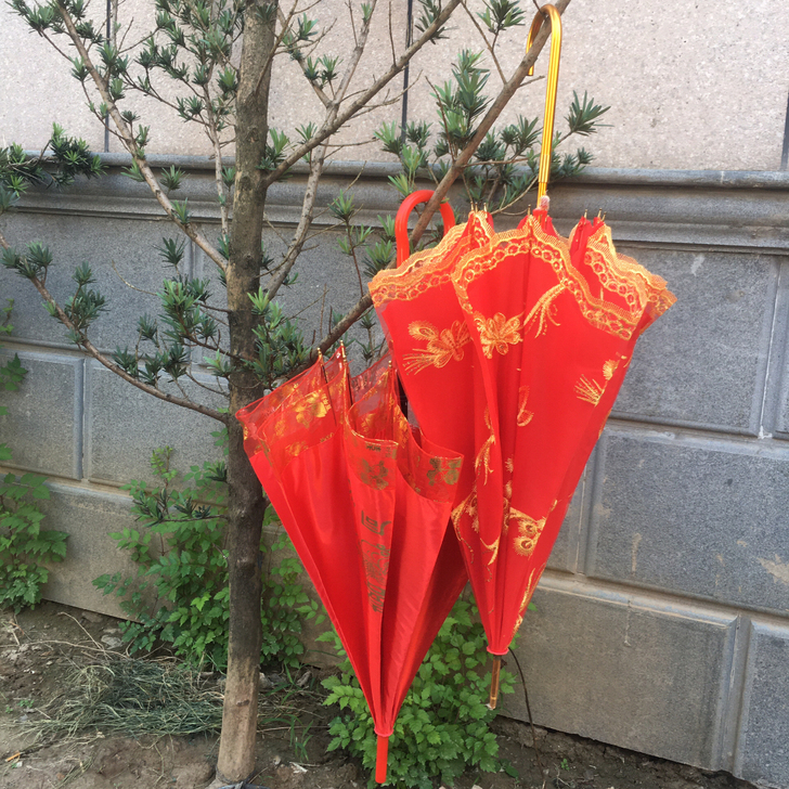 婚伞新娘伞！妹妹结婚时仅从婚车到家门口使用...
