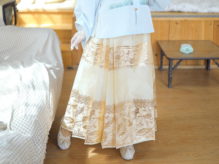 兰若庭 汉服 望水云鹤 织金纱 明制 马面...