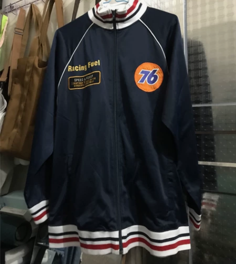美式复古校园风棒球薄外套 领子买回来都是这...