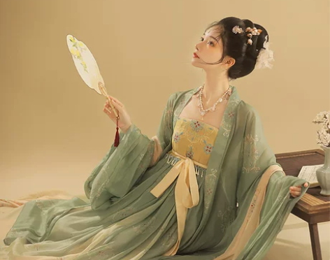 【风尚价】桔屿正品原创汉服女诃子裙【簪花】...