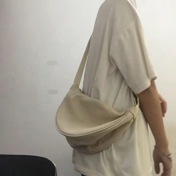 U家试衣间百搭韩版帆布包尼龙饺子包女学生挎...