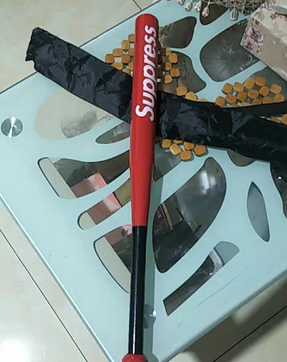 防身黑色自卫车载棒球棍合金钢棒球棒铁棒加厚...