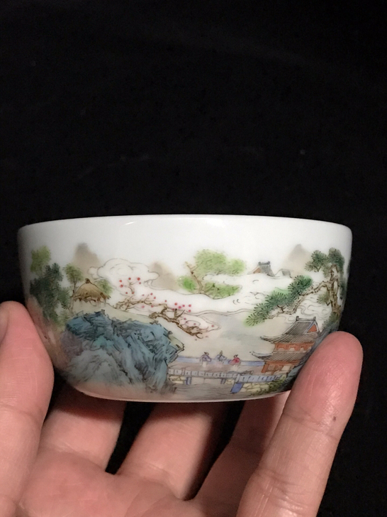 游玉堂,粉彩仙山楼阁.