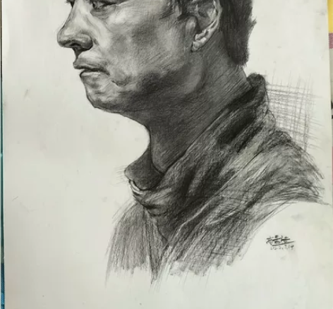 素描绘画两张作品，可私聊商议，不包邮 感兴...
