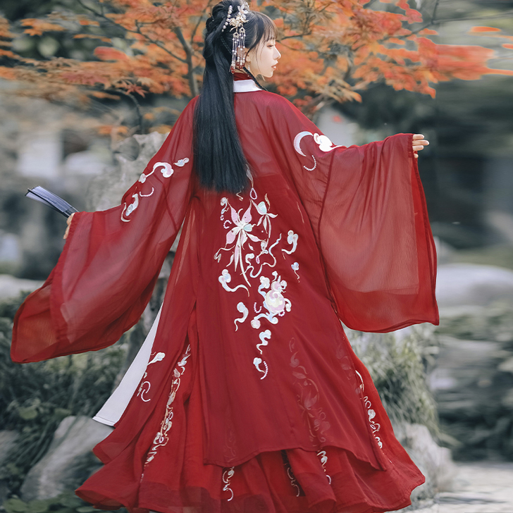 云芳晴月殊仙原创汉服女中国风齐腰襦裙魏晋风...