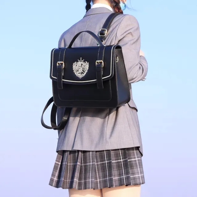 [蜉蝣送/付邮送]如染工作室jk斜跨双肩制服包3way学生优