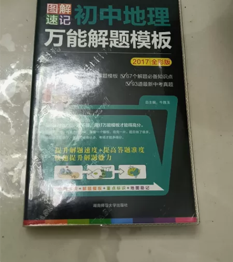 初中地理解题模板,九成新,已闲置 内容完整...