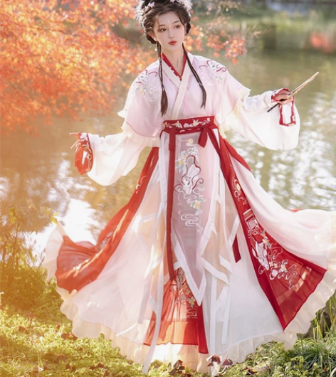 四件套!广寒月兮!耀春汉服女正品原创中国风...
