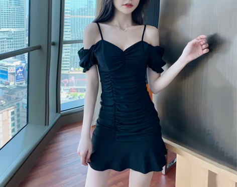 夜总店性感连衣裙夏季吊带夜场上班衣服气质显...