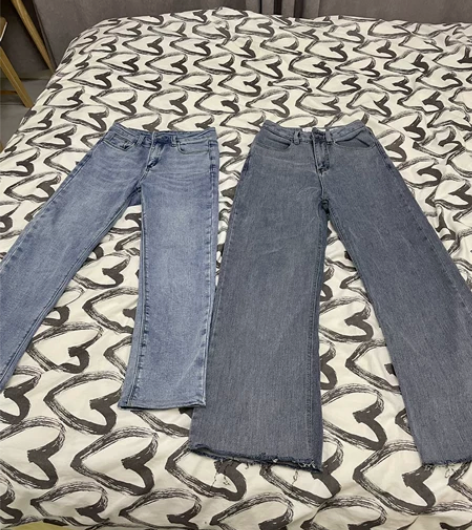 出闲置阔腿裤，牛仔裤腰围一尺九 二尺，九五...