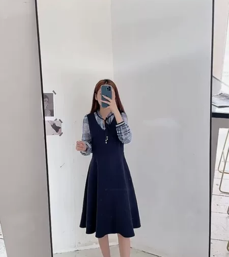 回头率超高 不可错过的小心机连衣裙雾霾蓝朦...