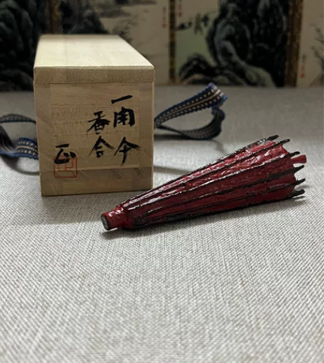 日本回流,香盒,伞香盒,大漆工艺,制作精良...