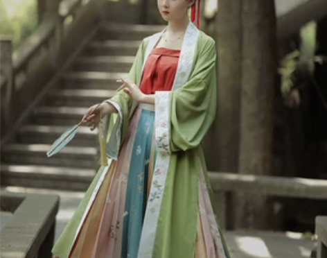 兰若庭 汉服 宋制 百迭  渐变 间色 绣...