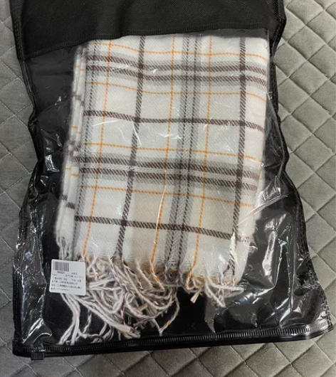 博主闲置！！！PIAPA小清新格子围巾 全...