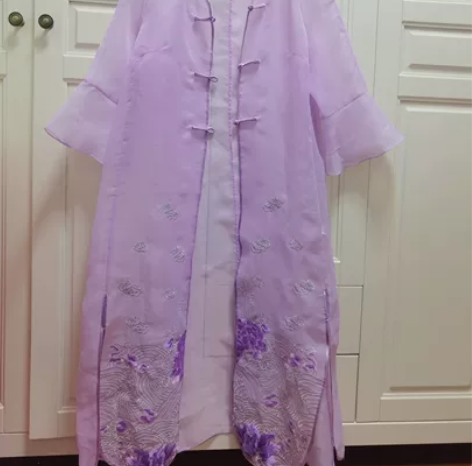 欧根纱汉服旗袍唐装外套，实体店购，L码，配...