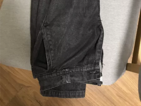 修身款男灰黑牛仔裤，适合130-150男生...
