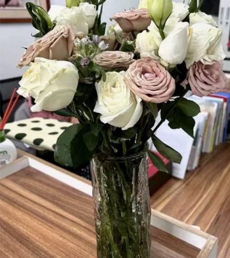欧式冰川ins风水晶玻璃花瓶轻奢摆件美式客...