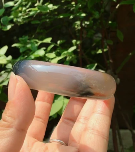 放漏价纯天然巴西花料原色粉带水墨手镯58圈...