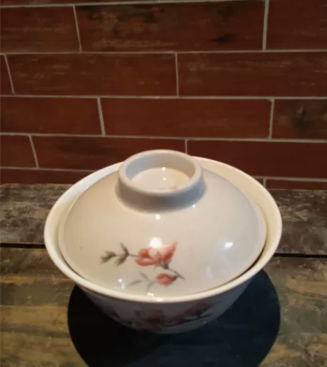 都江堰80年代华光寺茶馆的盖碗茶，老物件，...
