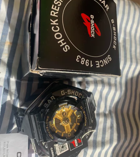 卡西欧手表 gshock 黑金 发票 箱说...