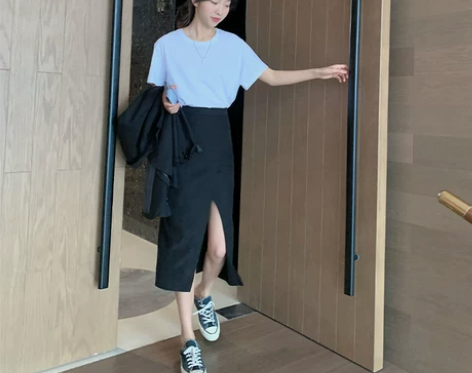 半身裙 穿过一次 跨宽不太适合