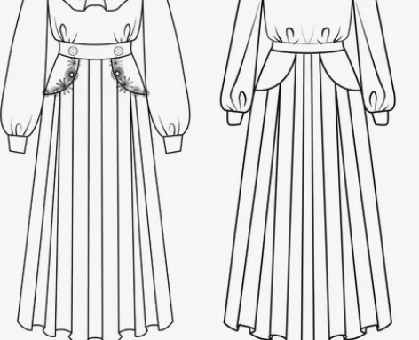 数码服装效果图/款式图代画/板绘/AI 感...