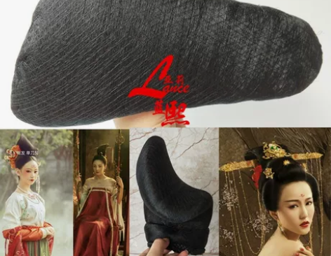蓝熙古装假发发髻猫妖髻大小单刀半翻刀髻汉服...