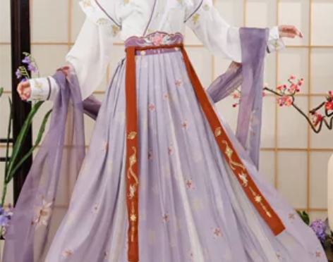 玉术【一览芳华】原创汉服女唐褙子圆领衫褶裙...