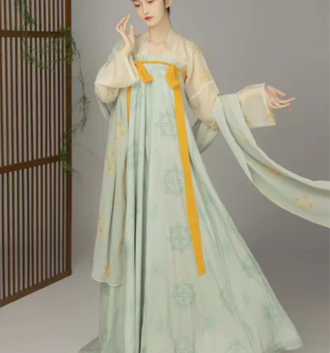柒邑(忆长安)汉服女原创唐风齐胸衫裙复原印...