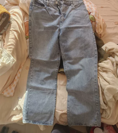 阔腿裤牛仔裤全新 感兴趣的话点“我想要”和...