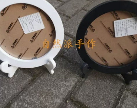 自然派手作热卖刺绣成品装裱用木制欧式正圆形...