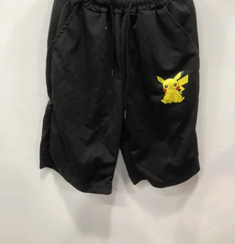 皮卡丘夏季新款短裤男士宽松潮流跑步薄款五分...