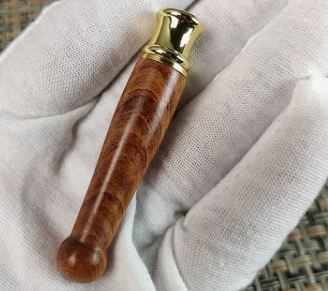 花梨实木小型直杆烟嘴可清洗循环型粗细双用烟...