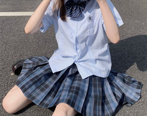小岚中原创jk制服裙子女装套装三件套日系学...