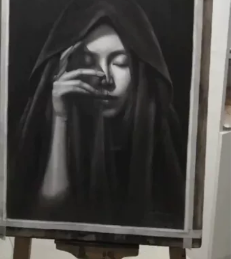 四开素描作品，尺寸39*54cm 感兴趣的...