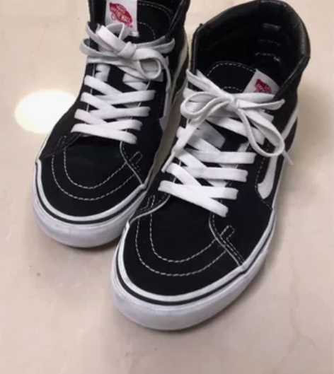 VANS范斯黑白经典SK8-Hi高邦38码...