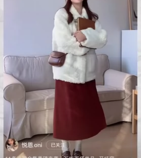 清仓特价_晗沐琪H119复古半身裙女秋冬松...