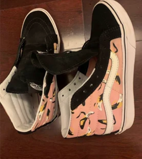 正品VANS SK8-Hi黑白LOGO印花...