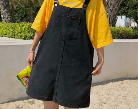 大码背带裙萝莉女装夏胖mm遮肚子连衣裙 2...
