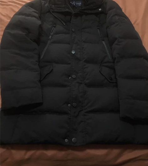 男士中长款式羽绒休闲服,3xl码,袖里层是...