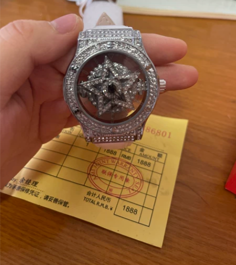 五芒星时来运转手表女镂空潮流时装表 正品!...