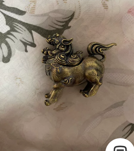 黄铜麒麟香炉纯铜仿古家用车载熏香，可交换 ...