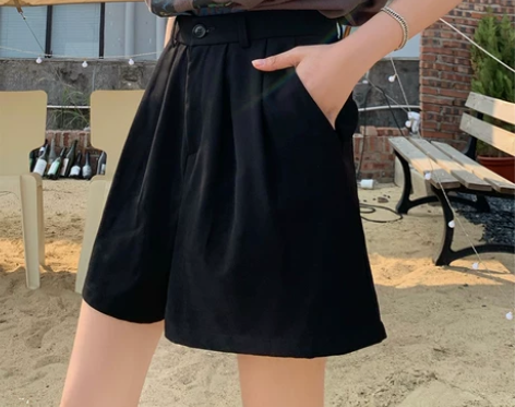 【出物/可小刀】西装短裤女夏季薄款高腰显瘦...