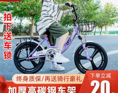凤凰儿童自行车女孩6-7-8-9-10岁1...