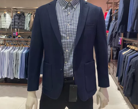 专柜2680元 雅戈尔羊毛西服 藏青修身版...